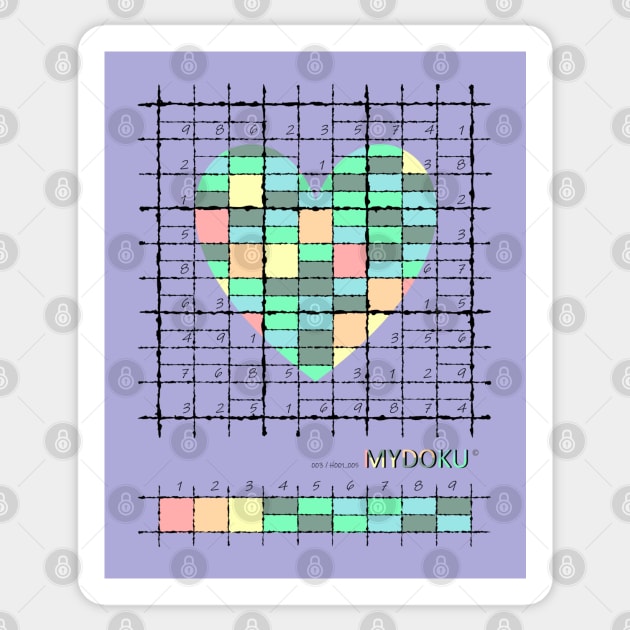 Mydoku_003_H001_005_F: Sudoku, Sudoku coloring, logic, logic puzzle, holiday puzzle, fun, away from screen Sticker by Mydoku